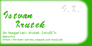 istvan krutek business card